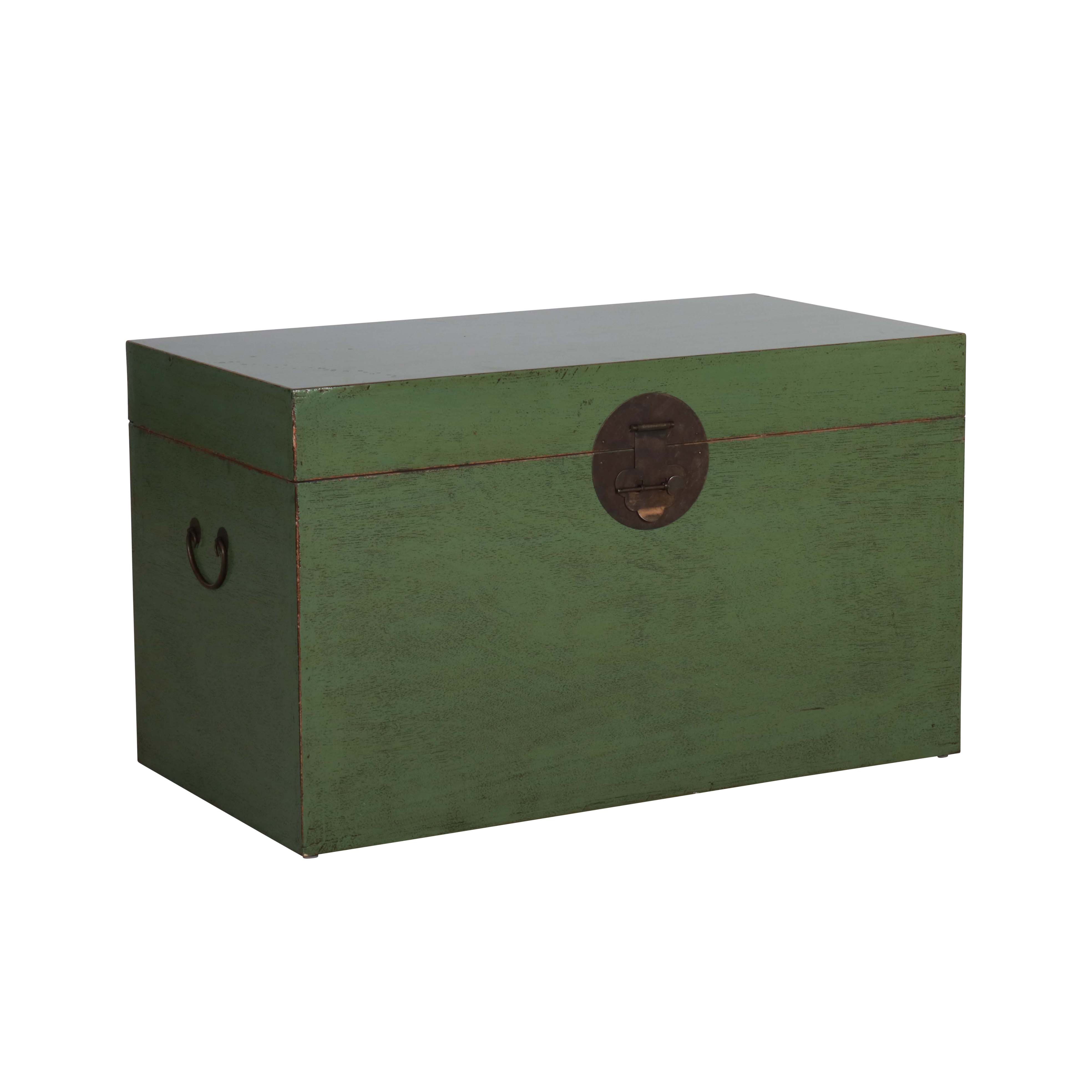 olive green lacquered storage kist 