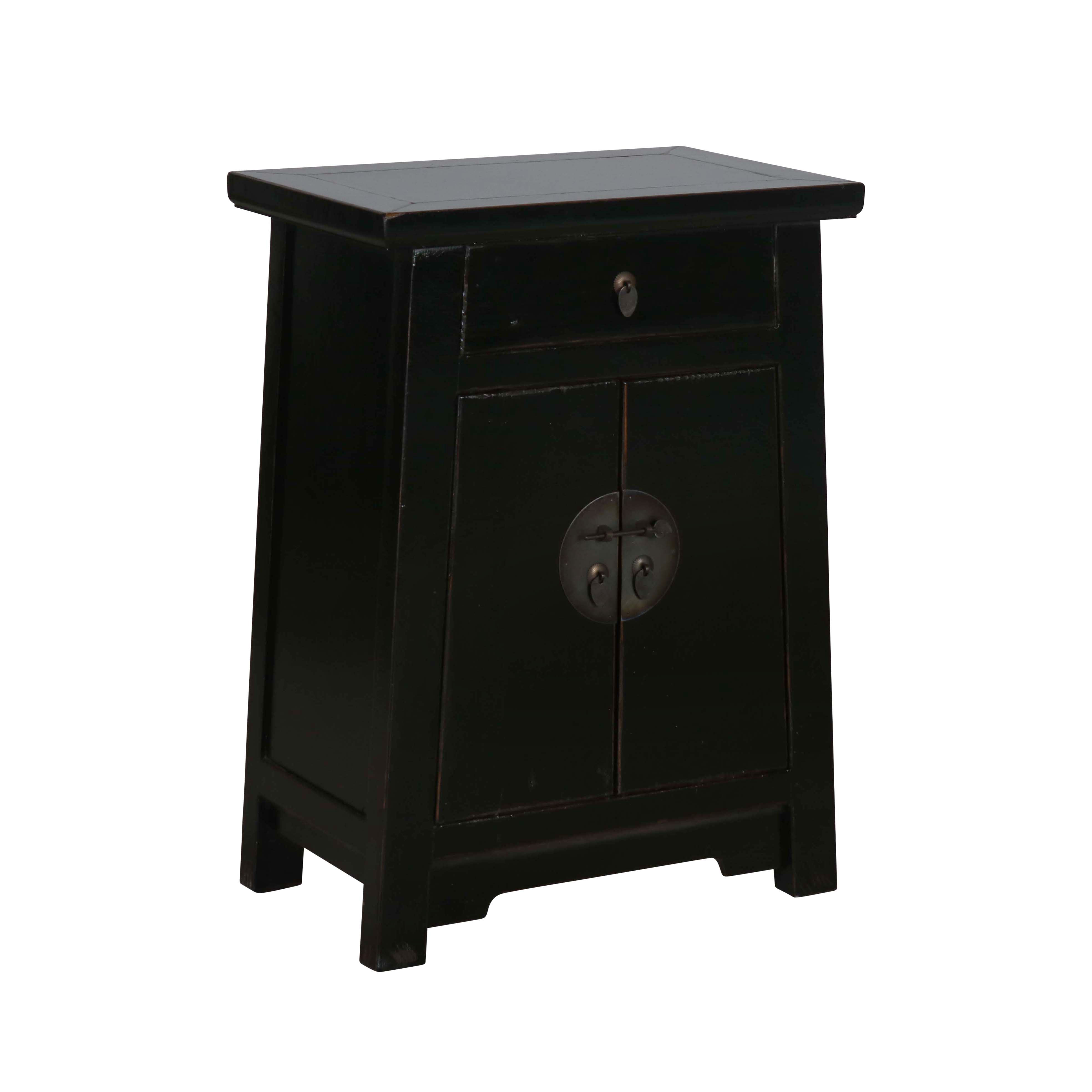 black lacquered chinese cabinet 