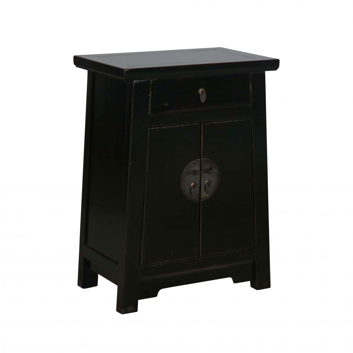 Painted lacquered cabinet with 2 doors and 1 drawer