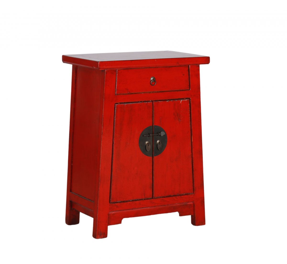 Painted lacquered cabinet with 2 doors and 1 drawer