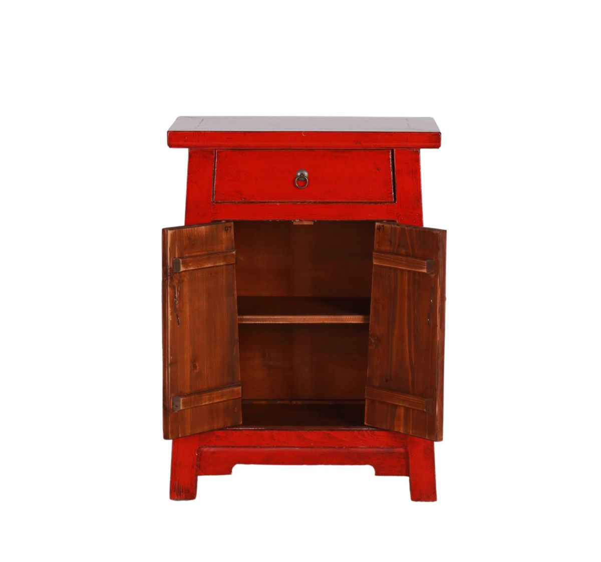 Painted lacquered cabinet with 2 doors and 1 drawer