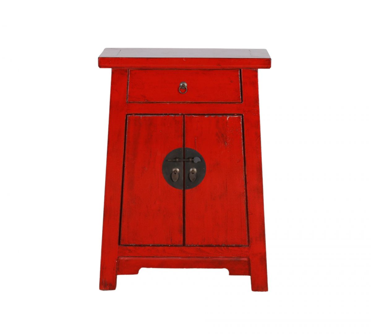 Painted lacquered cabinet with 2 doors and 1 drawer