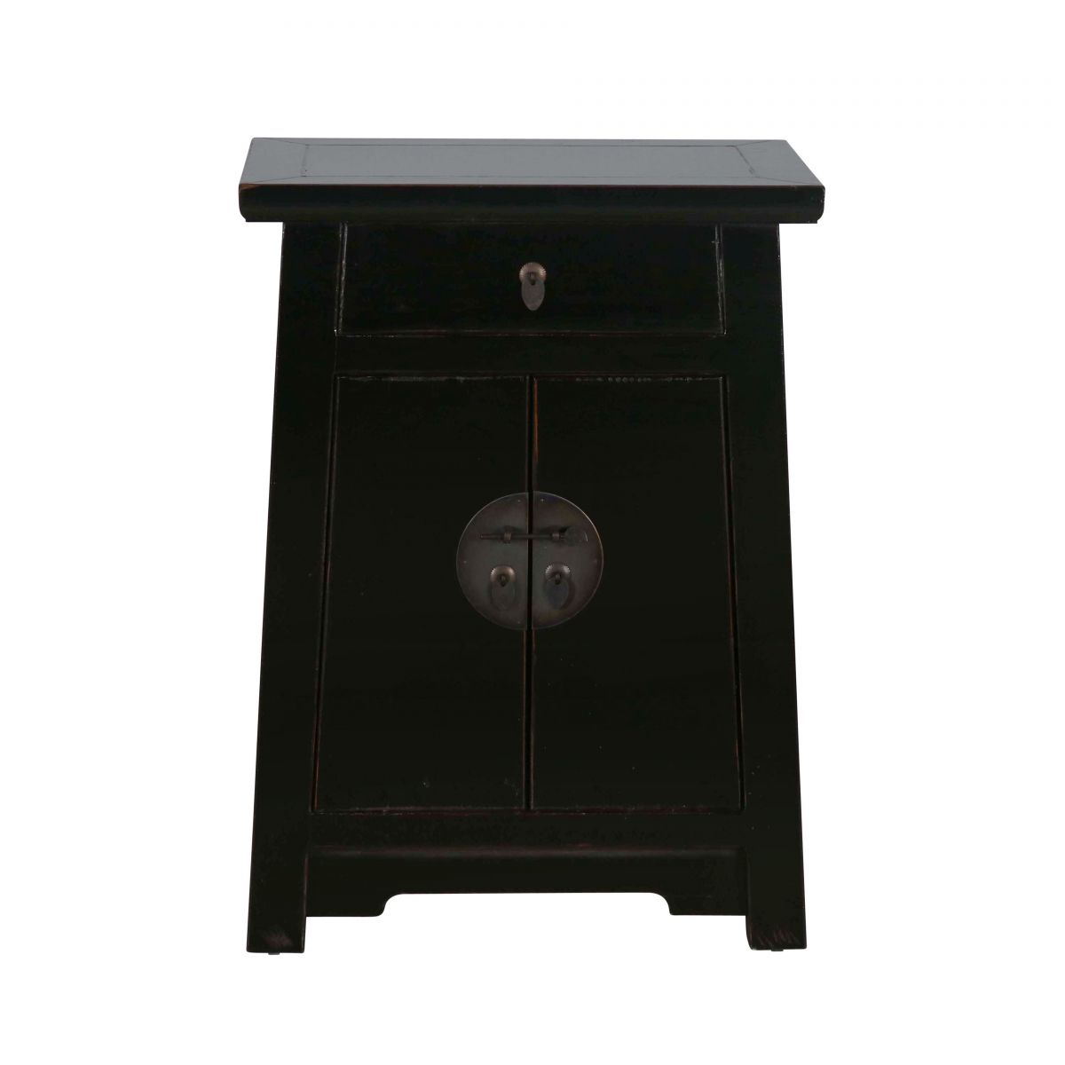 Painted lacquered cabinet with 2 doors and 1 drawer