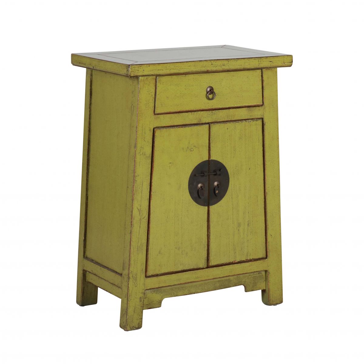Painted lacquered cabinet with 2 doors and 1 drawer