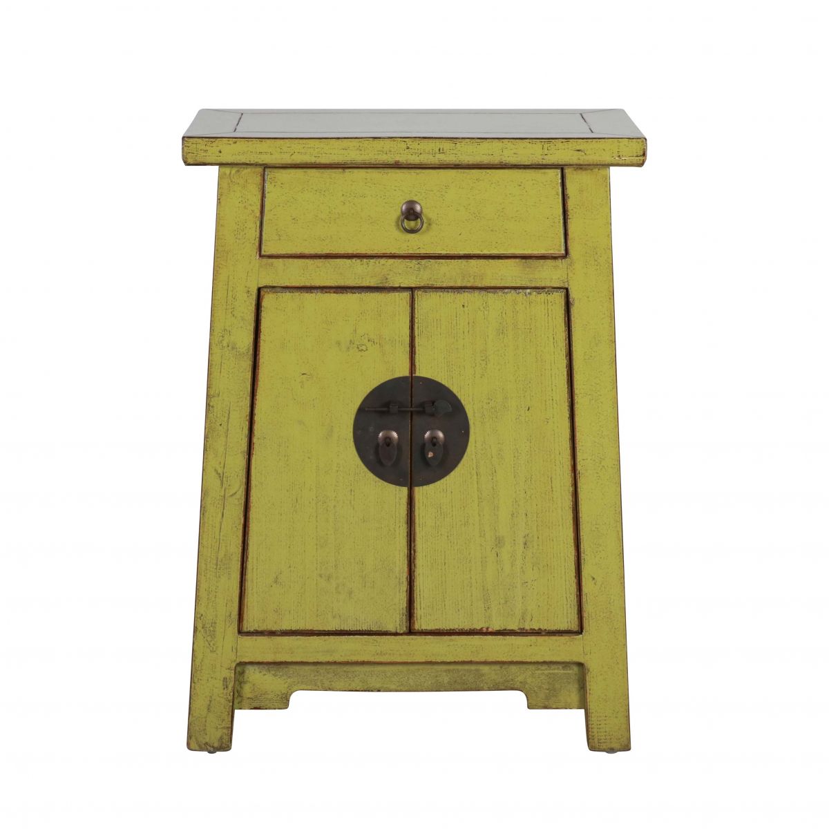 Painted lacquered cabinet with 2 doors and 1 drawer
