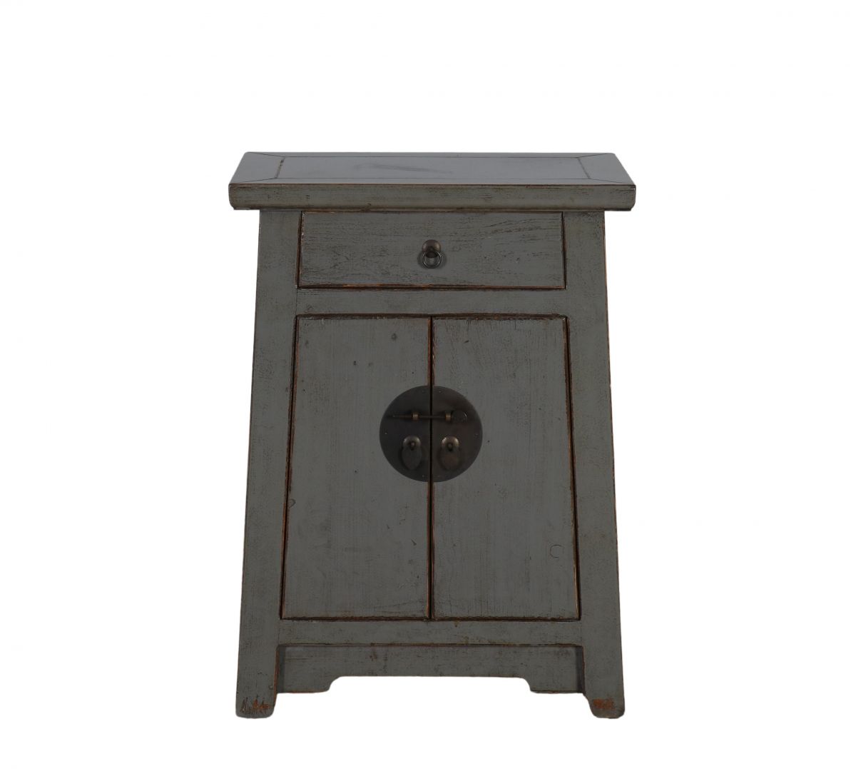 Painted lacquered cabinet with 2 doors and 1 drawer