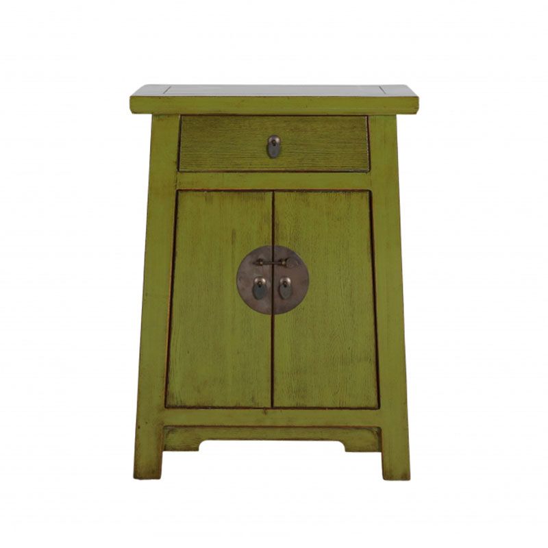 Painted lacquered cabinet with 2 doors and 1 drawer