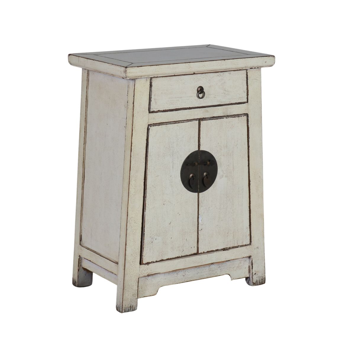 Painted lacquered cabinet with 2 doors and 1 drawer