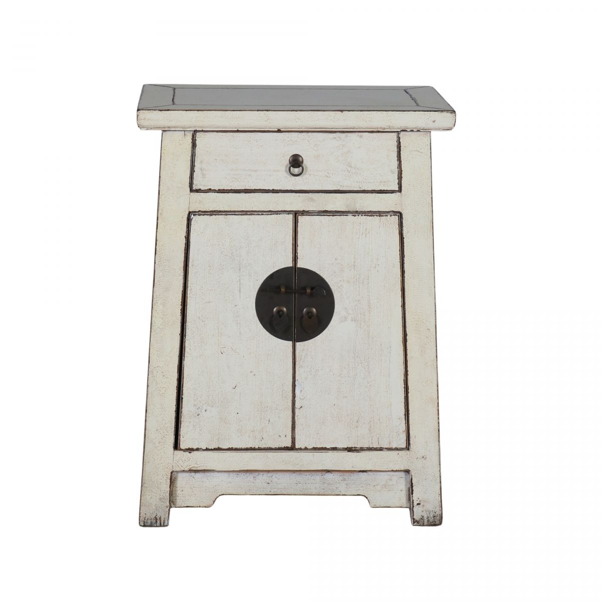 Painted lacquered cabinet with 2 doors and 1 drawer