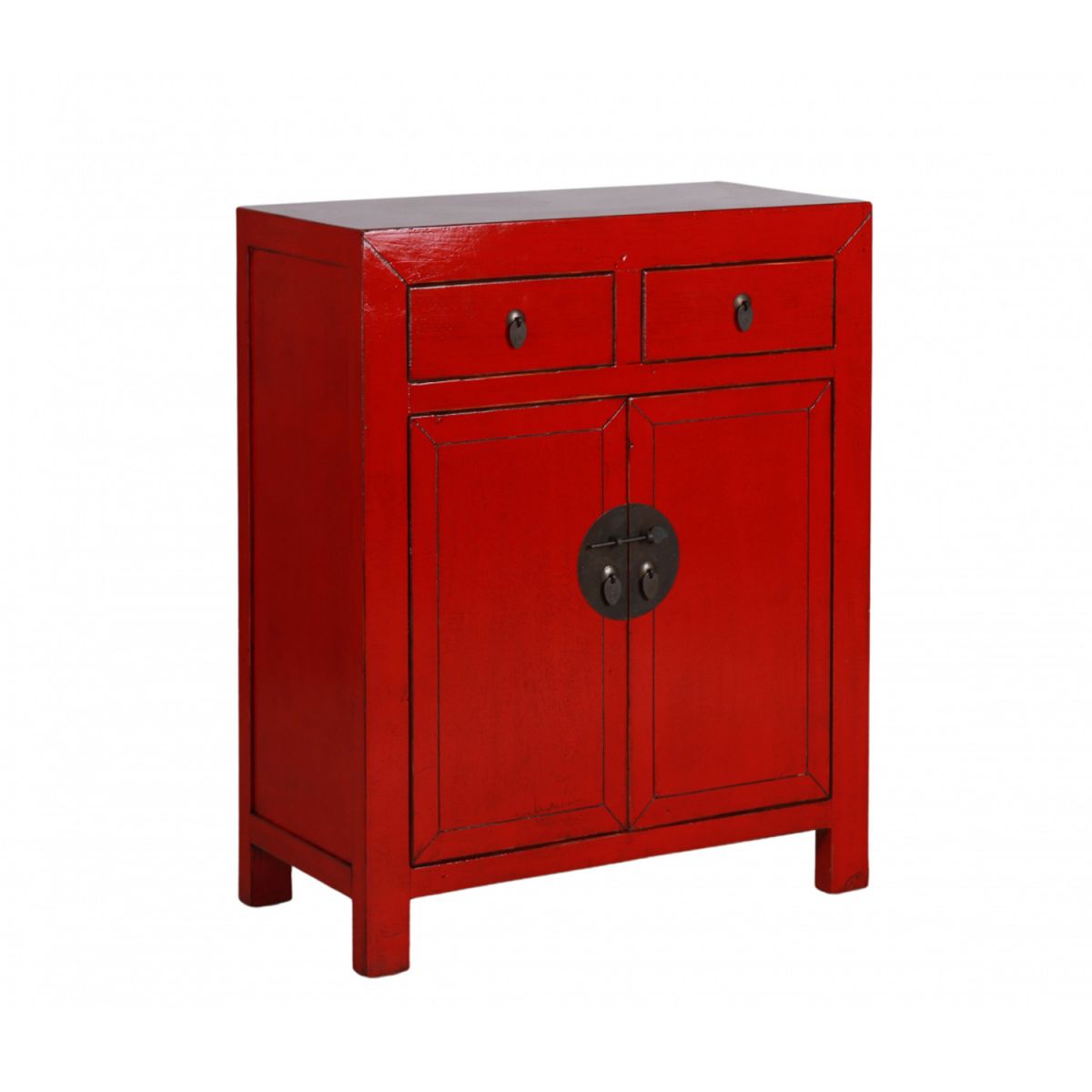 Painted cabinet with 2 doors and 2 drawers