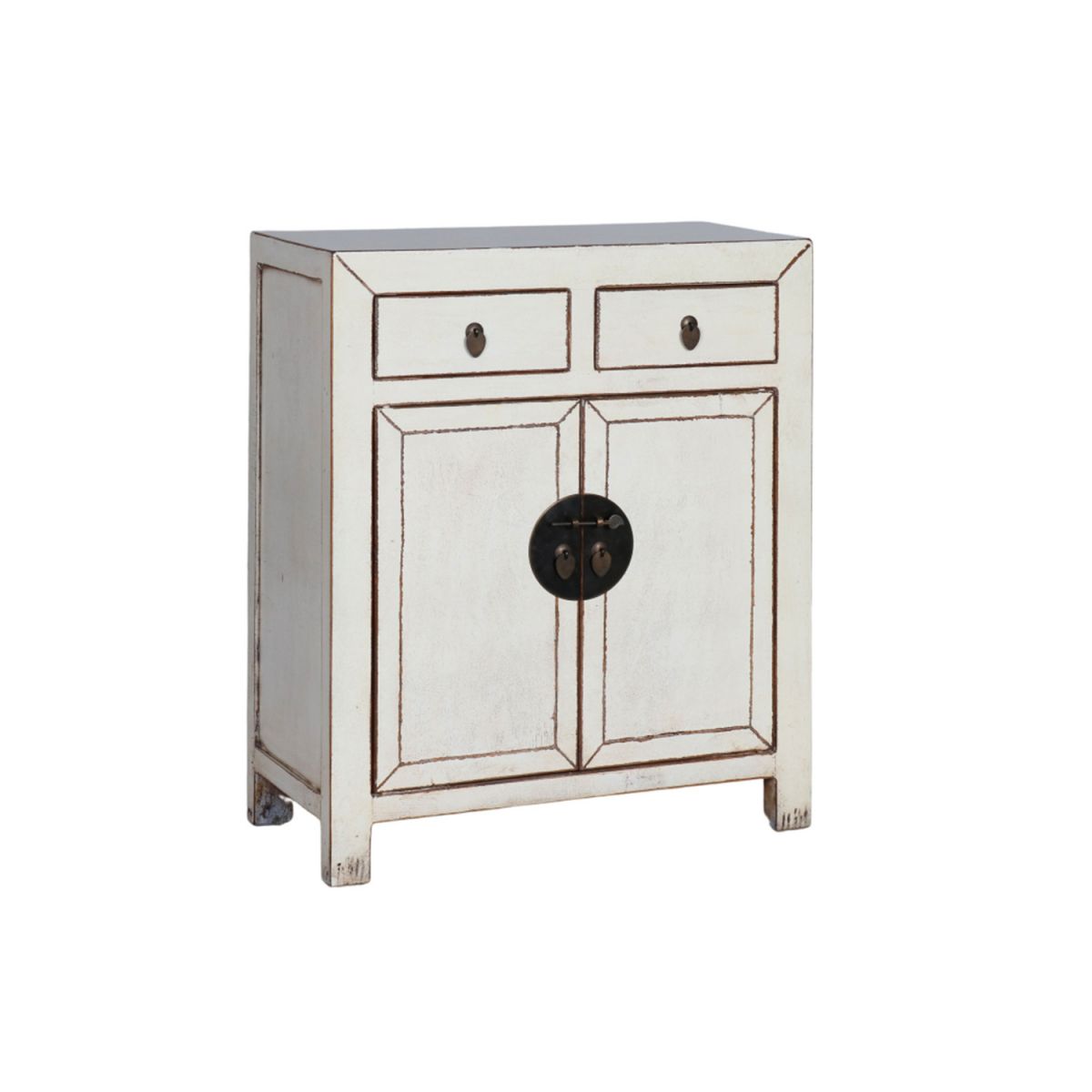 Painted cabinet with 2 doors and 2 drawers