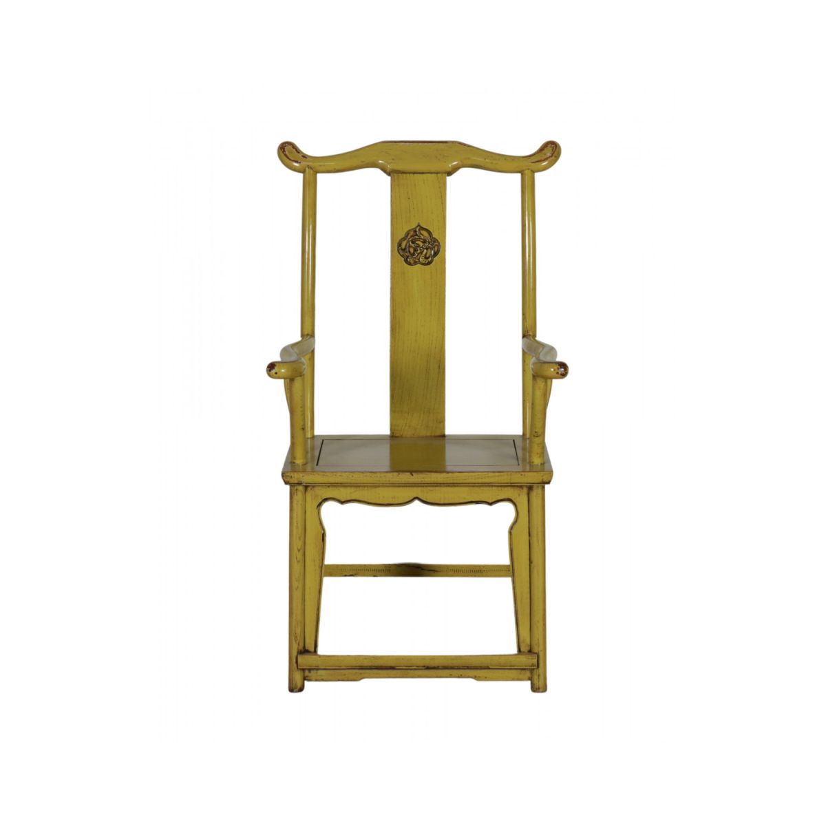 Lacquered high back chair 