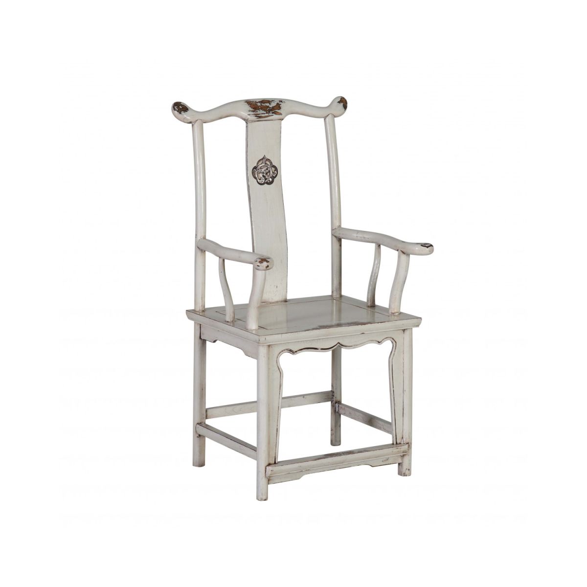 Lacquered high back chair 