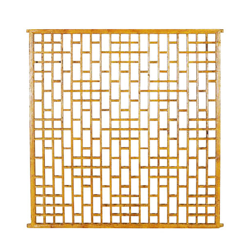 Yellow lacquered cut out wall decor