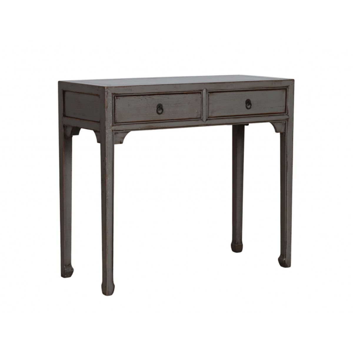 two drawer lacquered console 