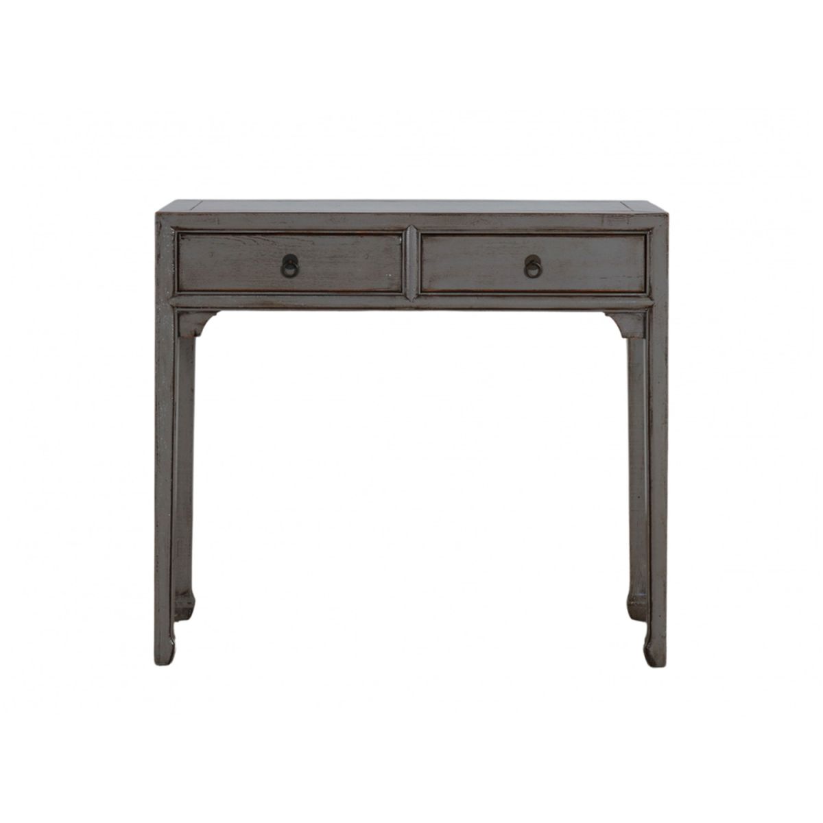two drawer lacquered console 