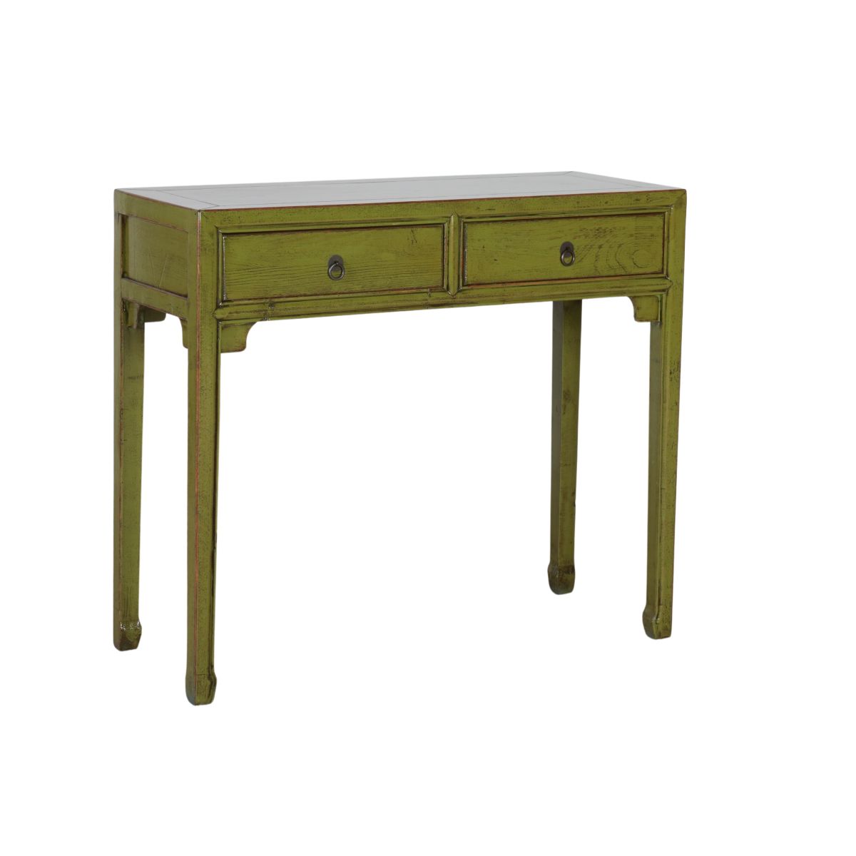 two drawer lacquered console 