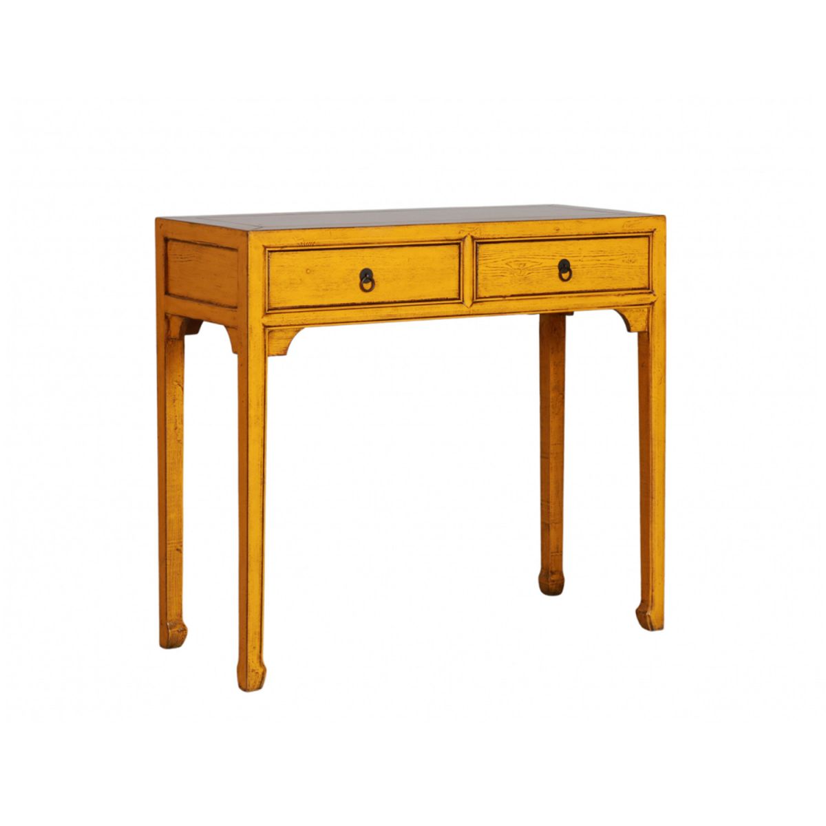 two drawer lacquered console 