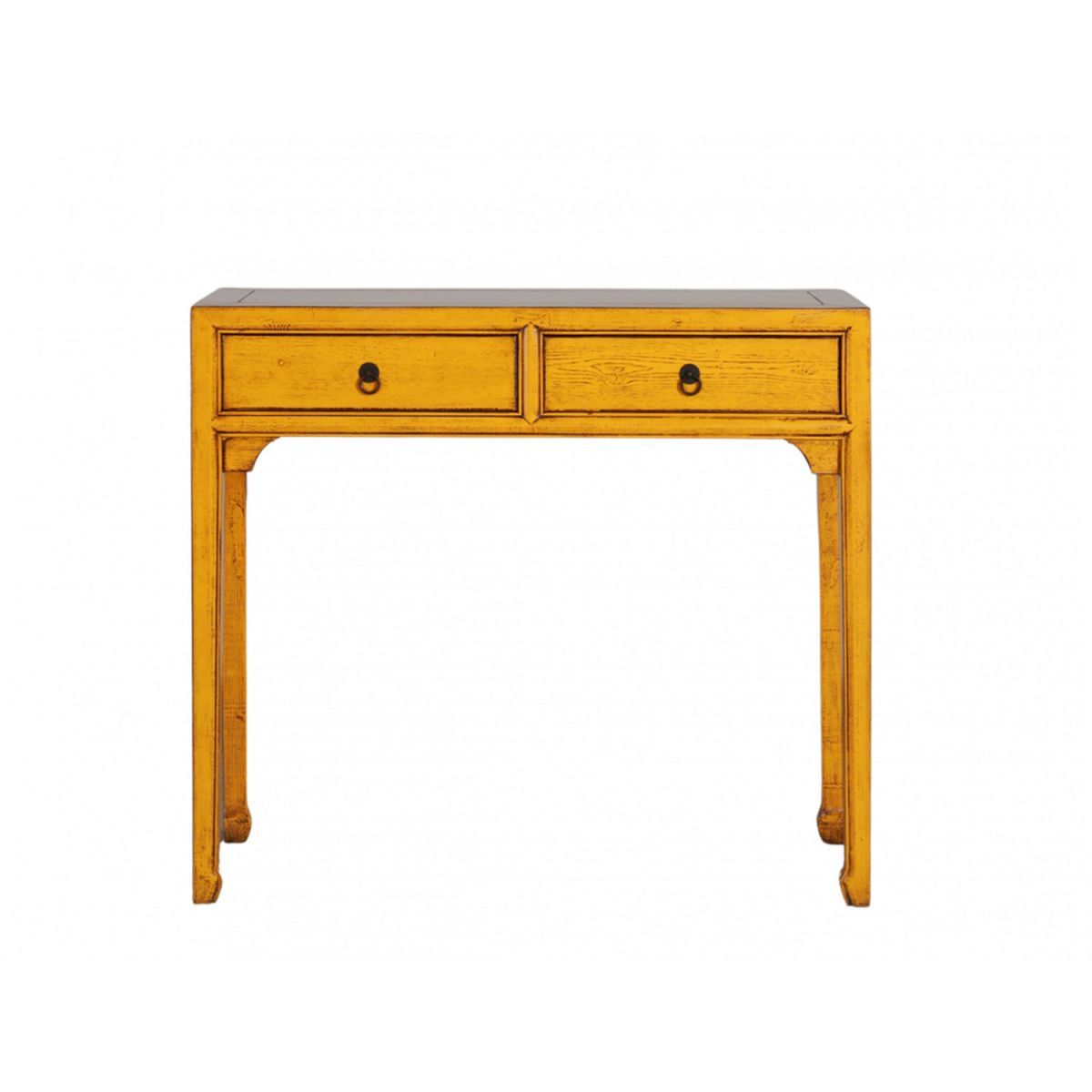 two drawer lacquered console 