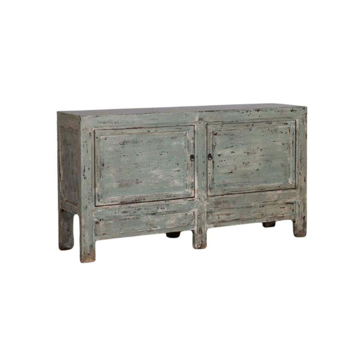 Painted lacquered sideboard with distressed finish