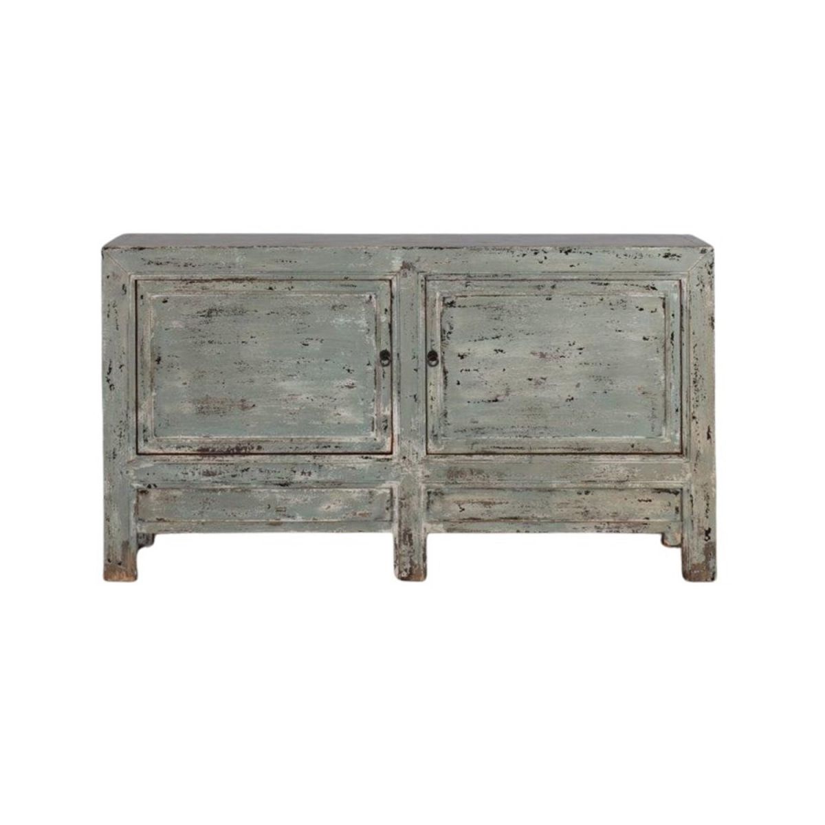Painted lacquered sideboard with distressed finish