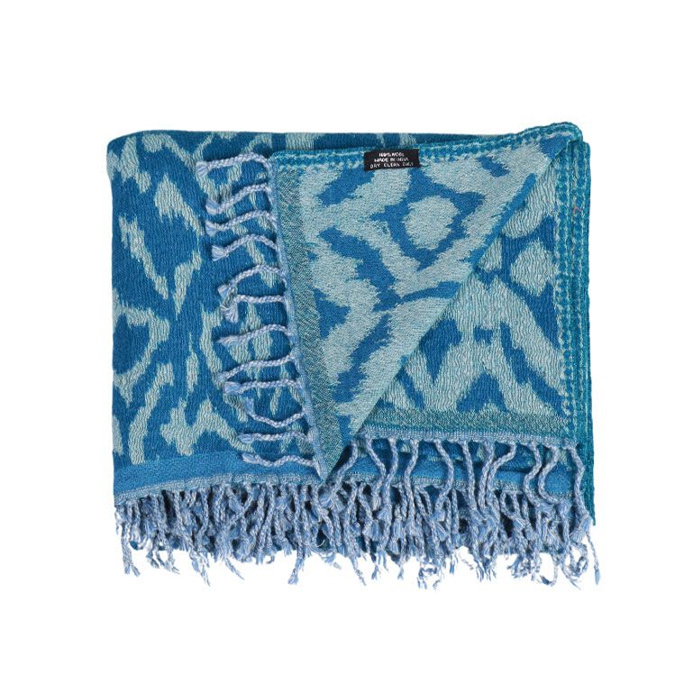 Two tone wool throw 