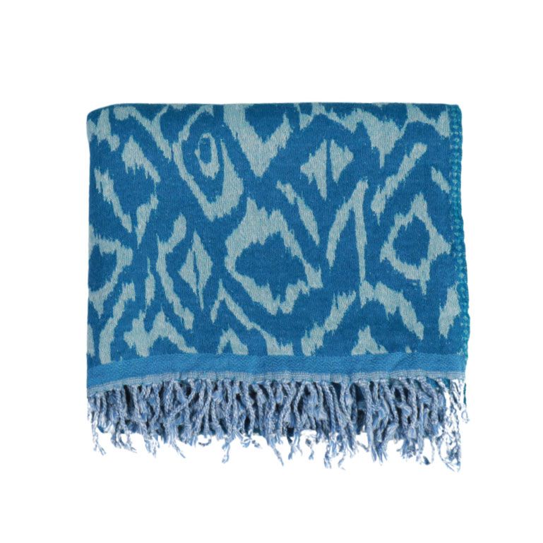 Two tone wool throw 