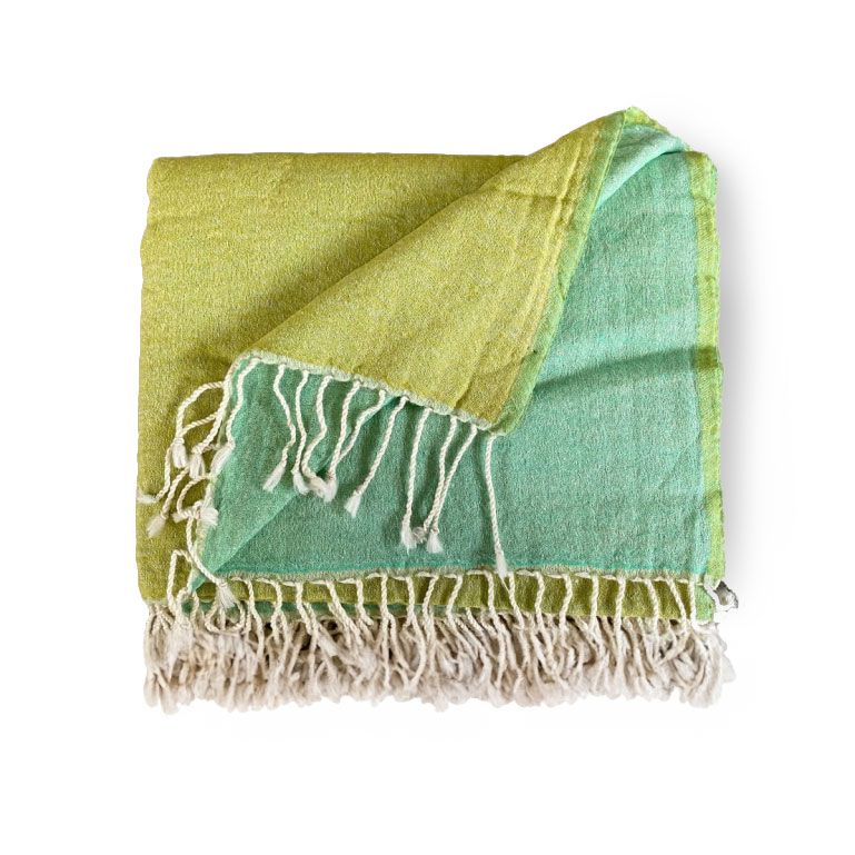 Two tone wool throw 