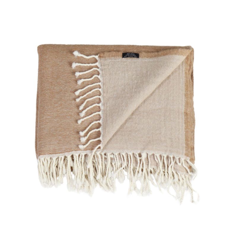 Two tone wool throw 