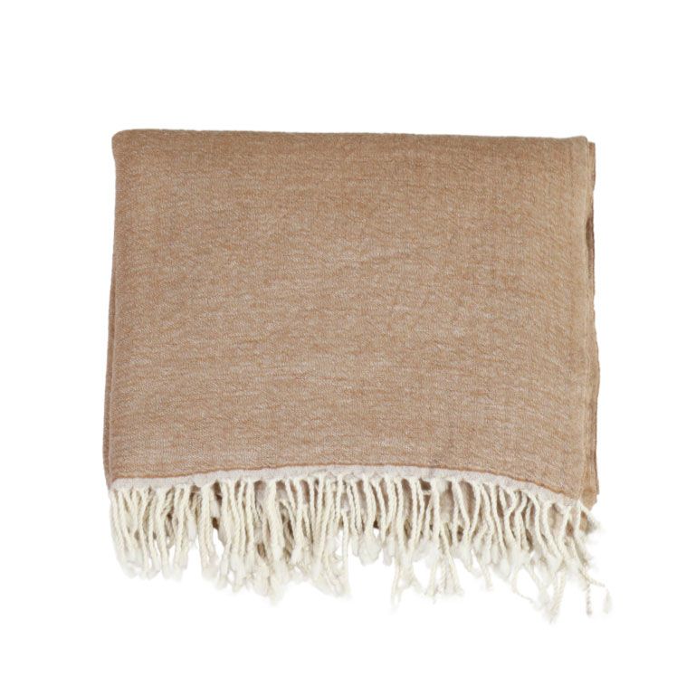 Two tone wool throw 