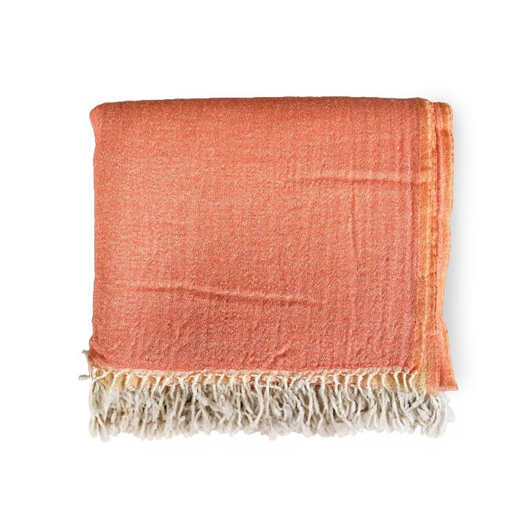 Two tone wool throw 