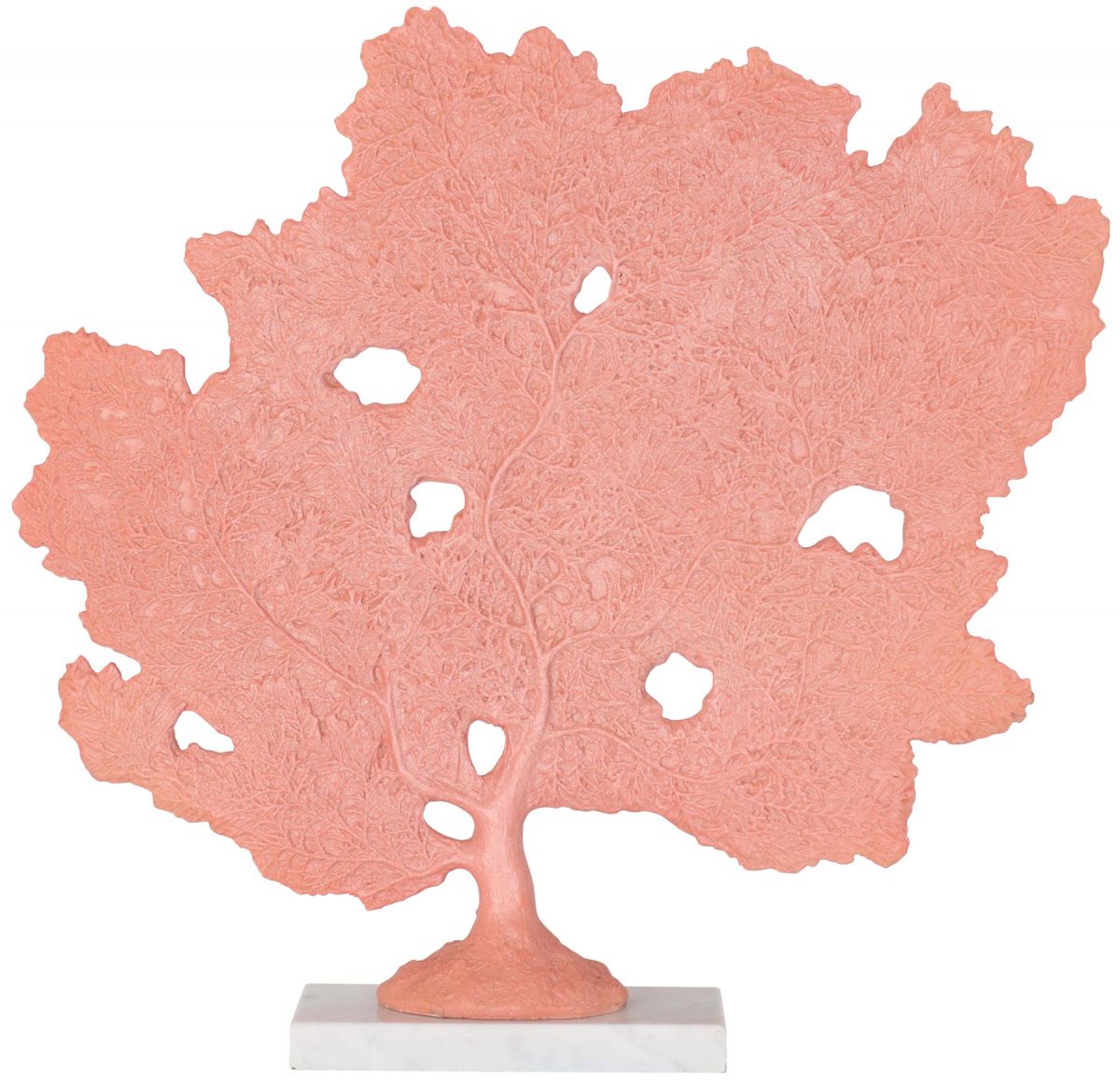 Block & Chisel polyresin coral stand with faux acrylic marble