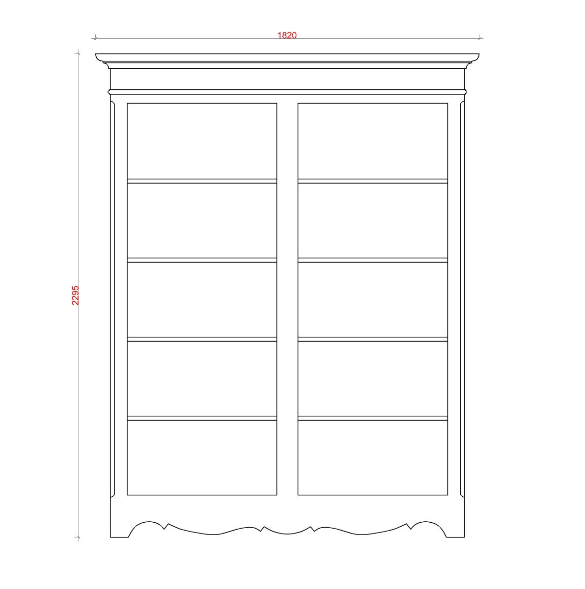 Block & Chisel double door antique white wardrobe