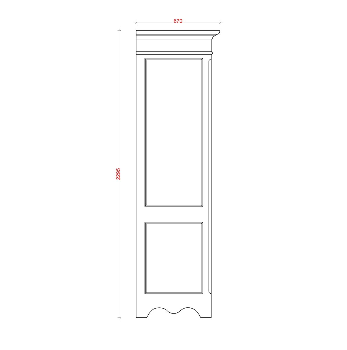 Block & Chisel double door antique white wardrobe