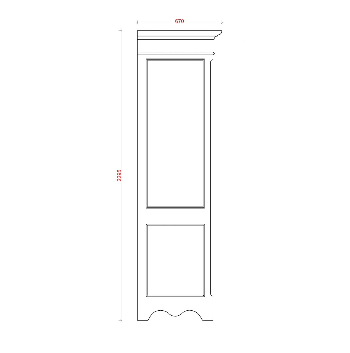 Block & Chisel double door antique white wardrobe