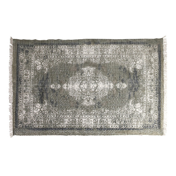 Olive green cotton rug 