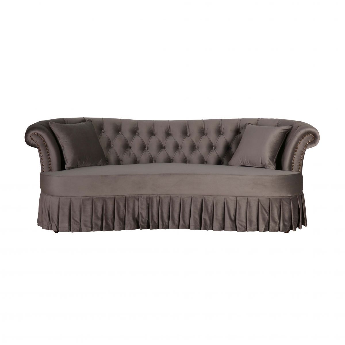 Classic style sofa with pleated skirt