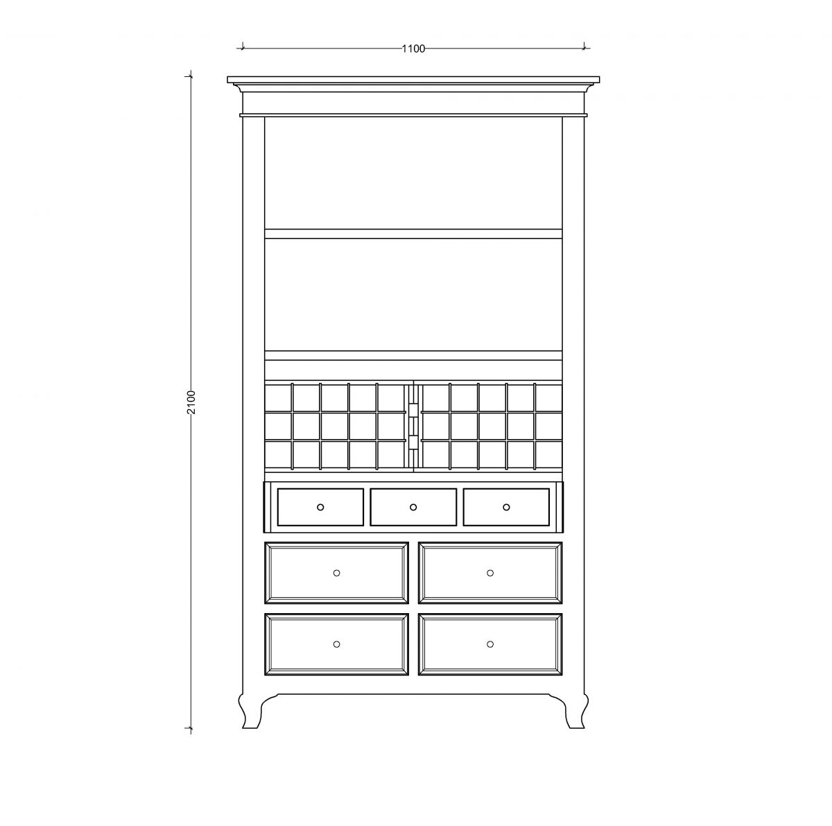 Block & Chisel Antique White utility cupboard