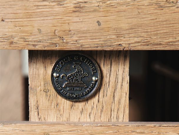 Block & Chisel Kitchen Island in Matt Black Lacquer and Weathered Oak 