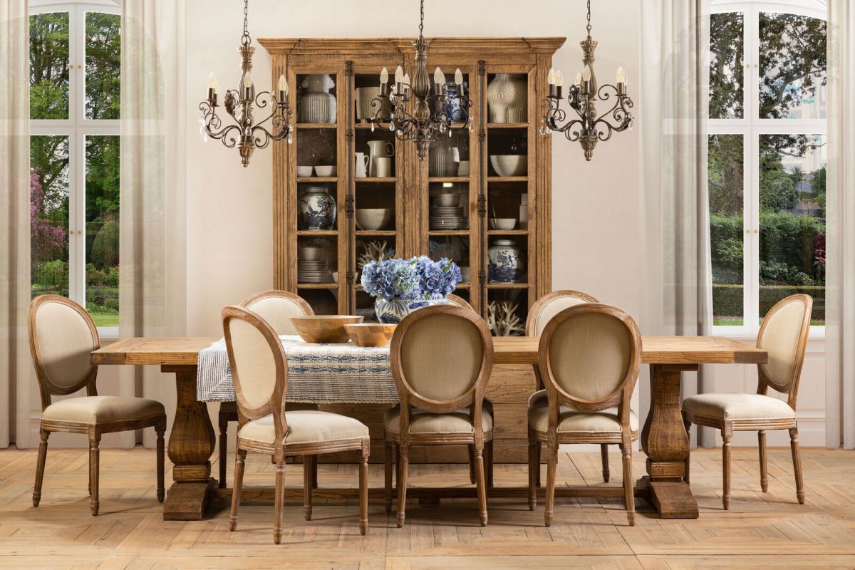 block and chisel old elm dining table