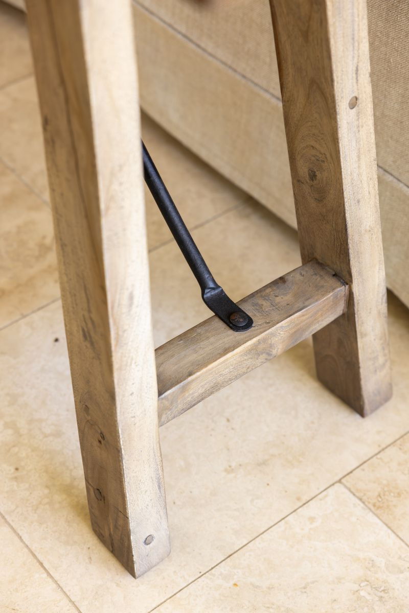 Block and chisel boatwood console table