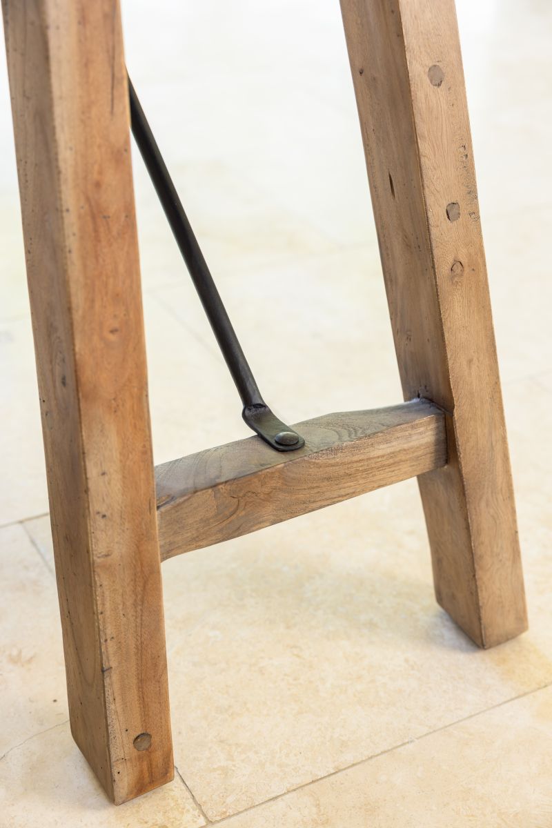 Block and chisel boatwood console table