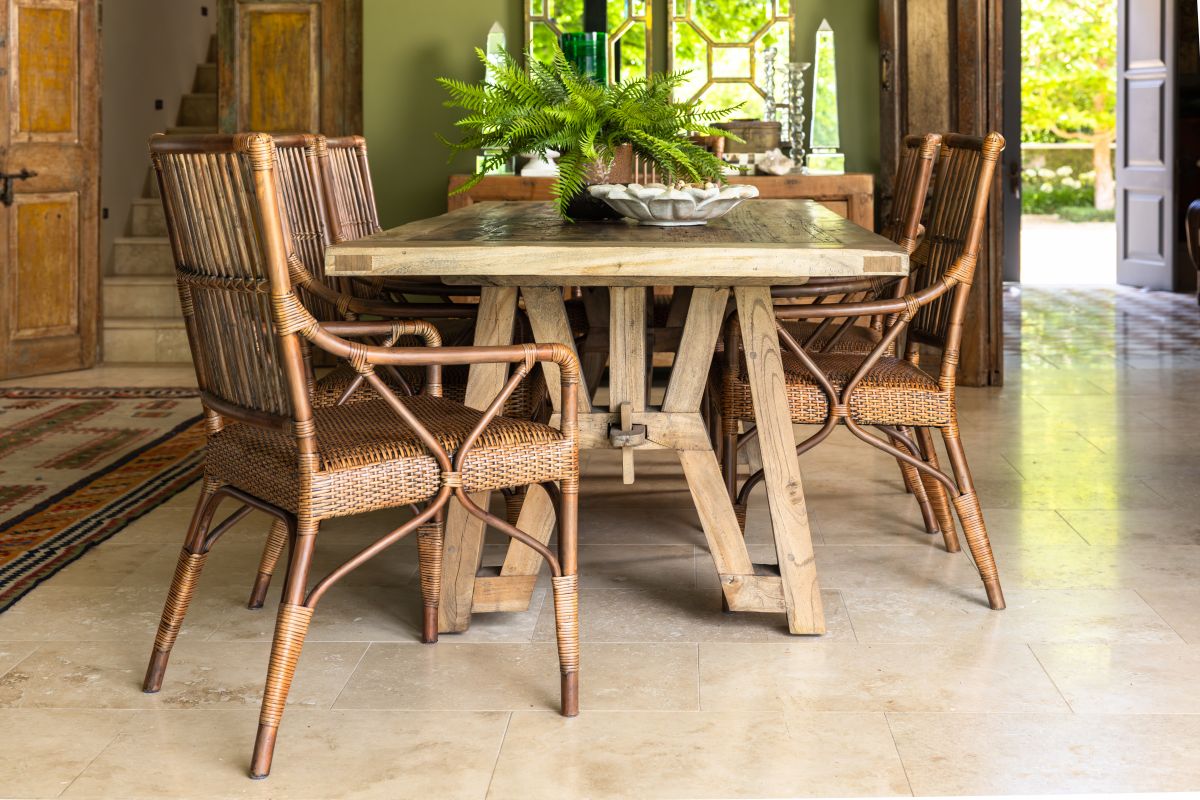 Block and chisel cane armchair 