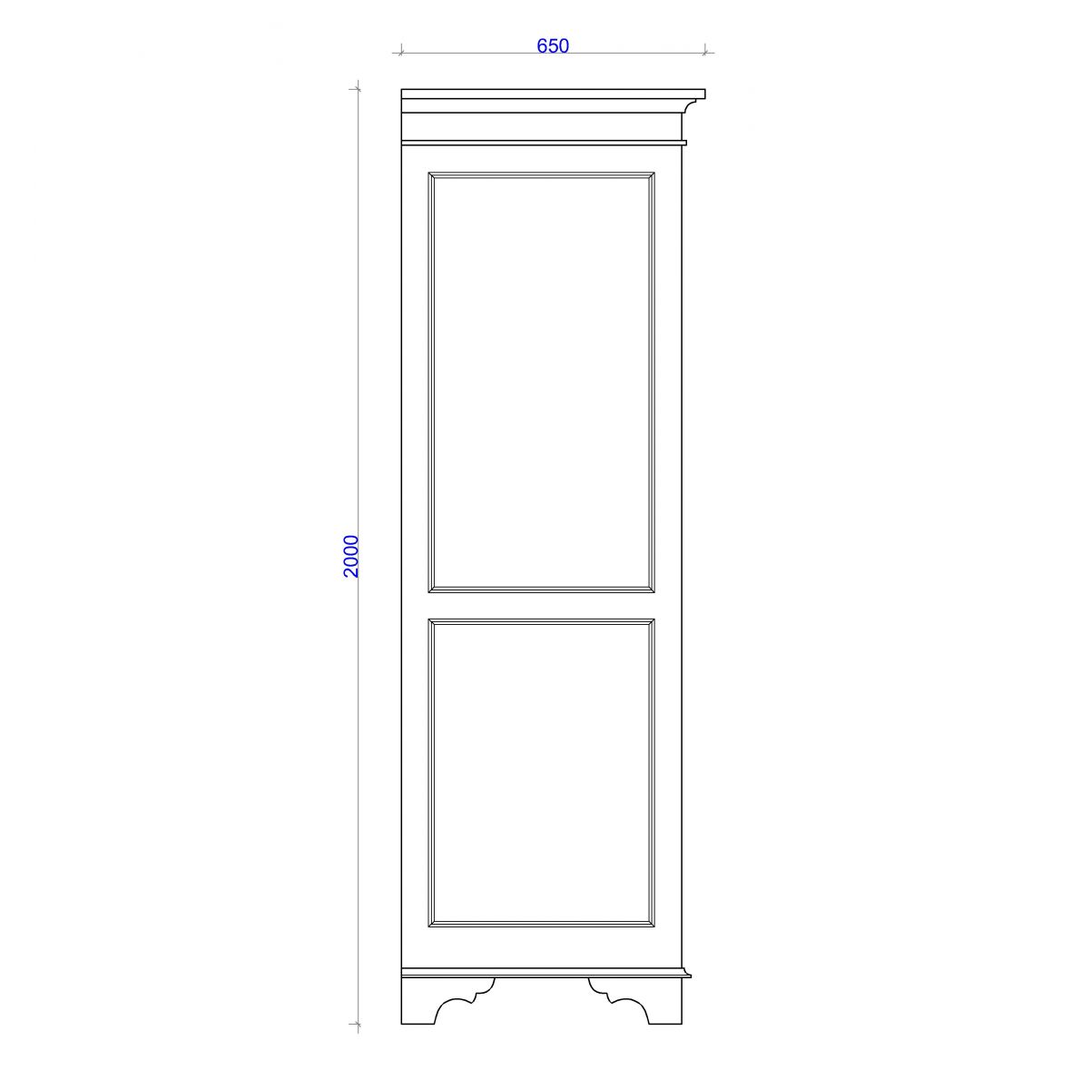 Block & Chisel double door solid weathered oak wardrobe