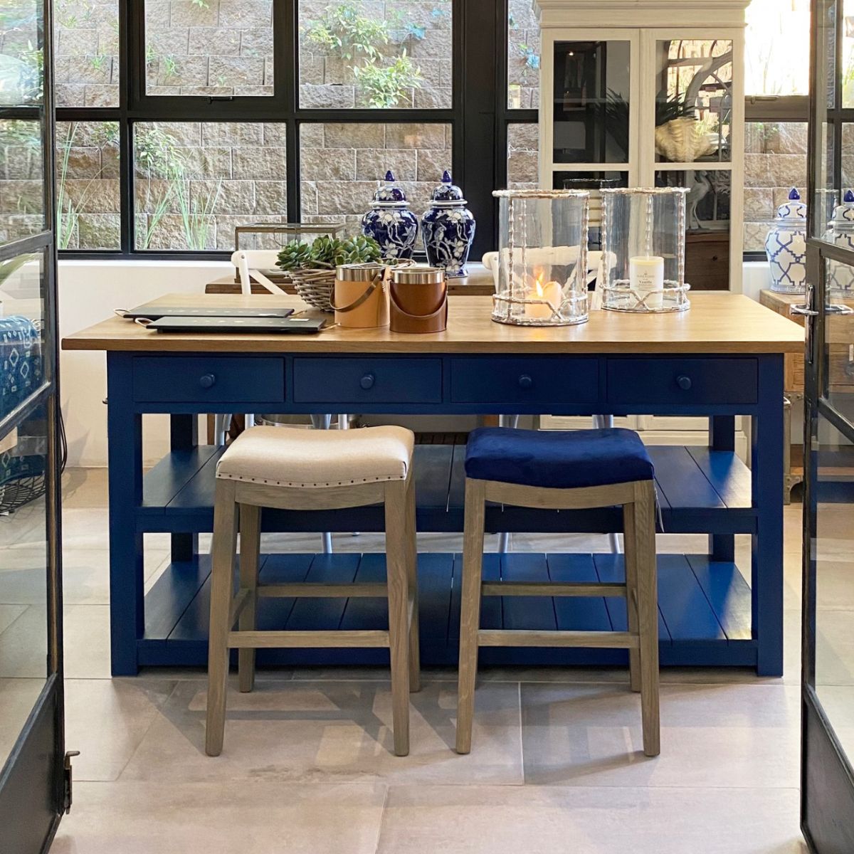 modern counter stool upholstered seat with oak legs