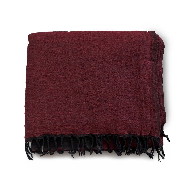 Two tone wool throw 
