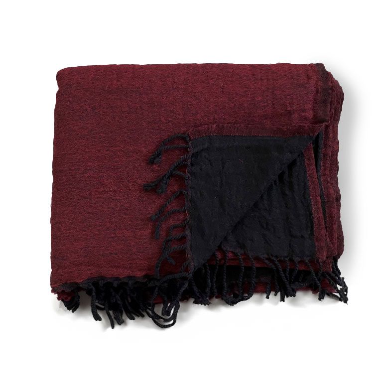 Two tone wool throw 