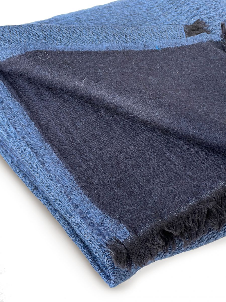 Two tone wool throw 