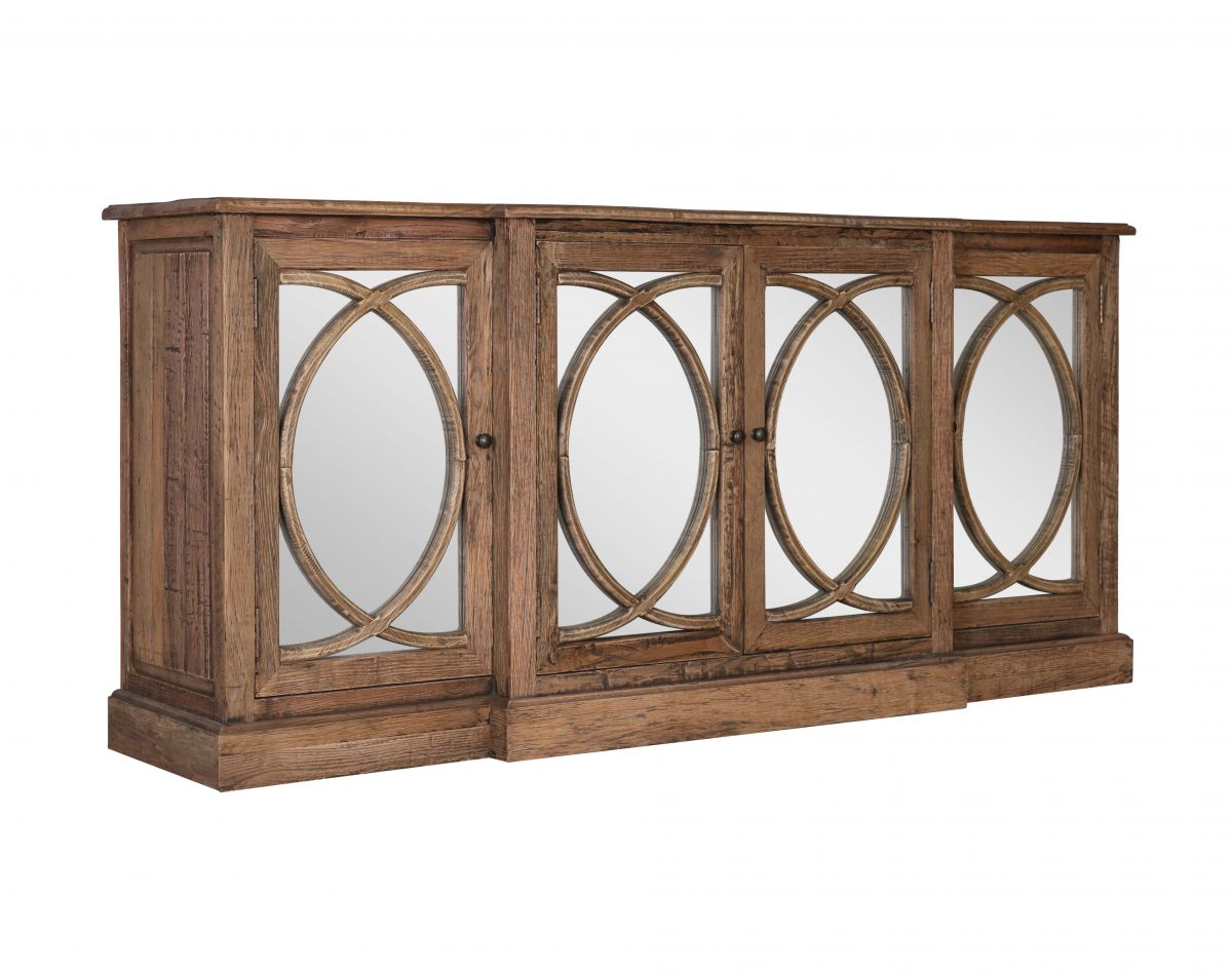 Block & Chisel 4 door buffet server with mirrored doors Château Collection