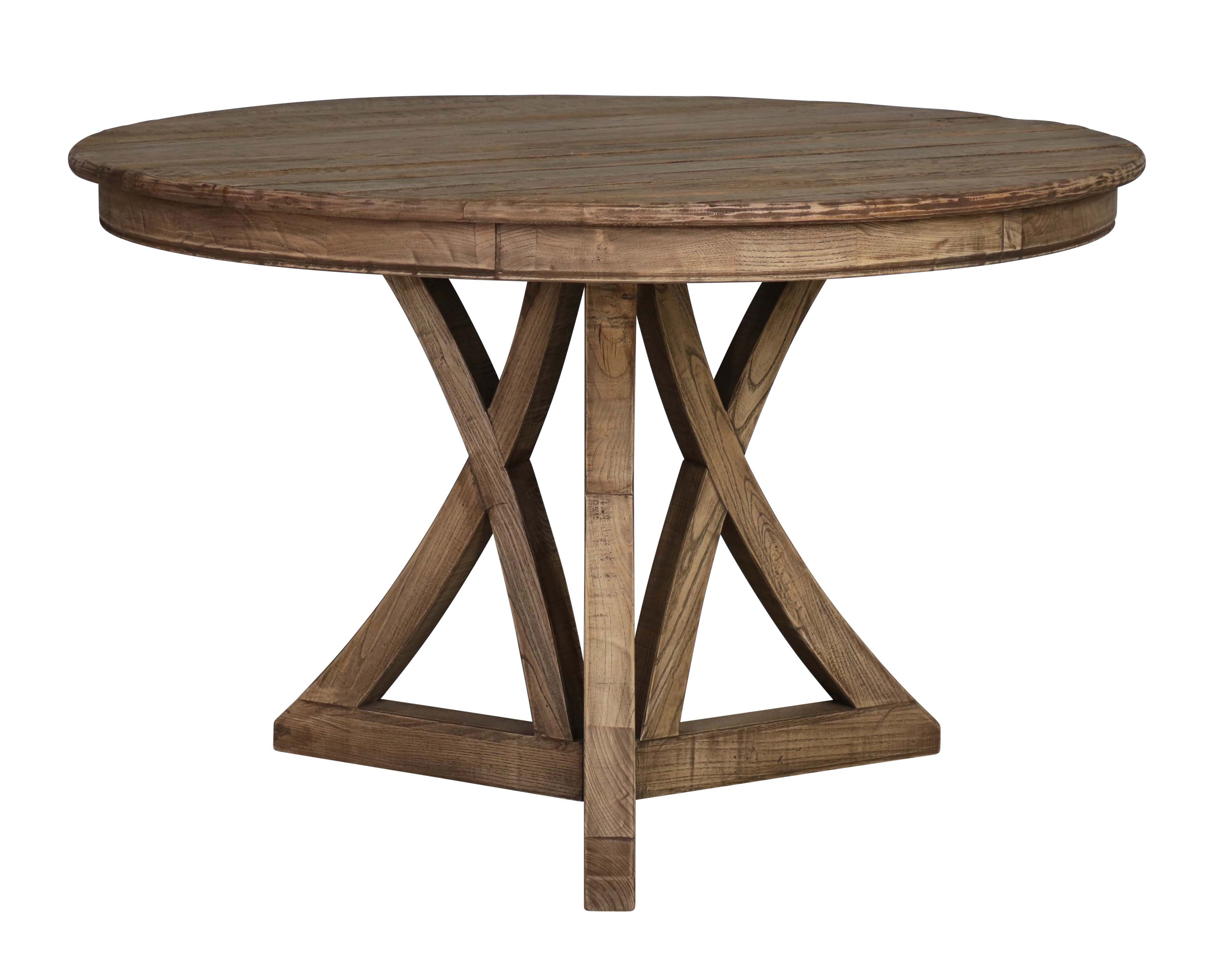 Old elm round dining table 